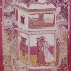 Radha Afraid, miniature from a Series Illustrating the Rasikapriya of Kesavadasa