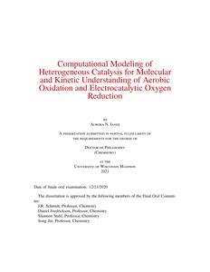 Computational Modeling of Heterogeneous Catalysis for Molecular and Kinetic Understanding of Aerobic Oxidation and Electrocatalytic Oxygen Reduction