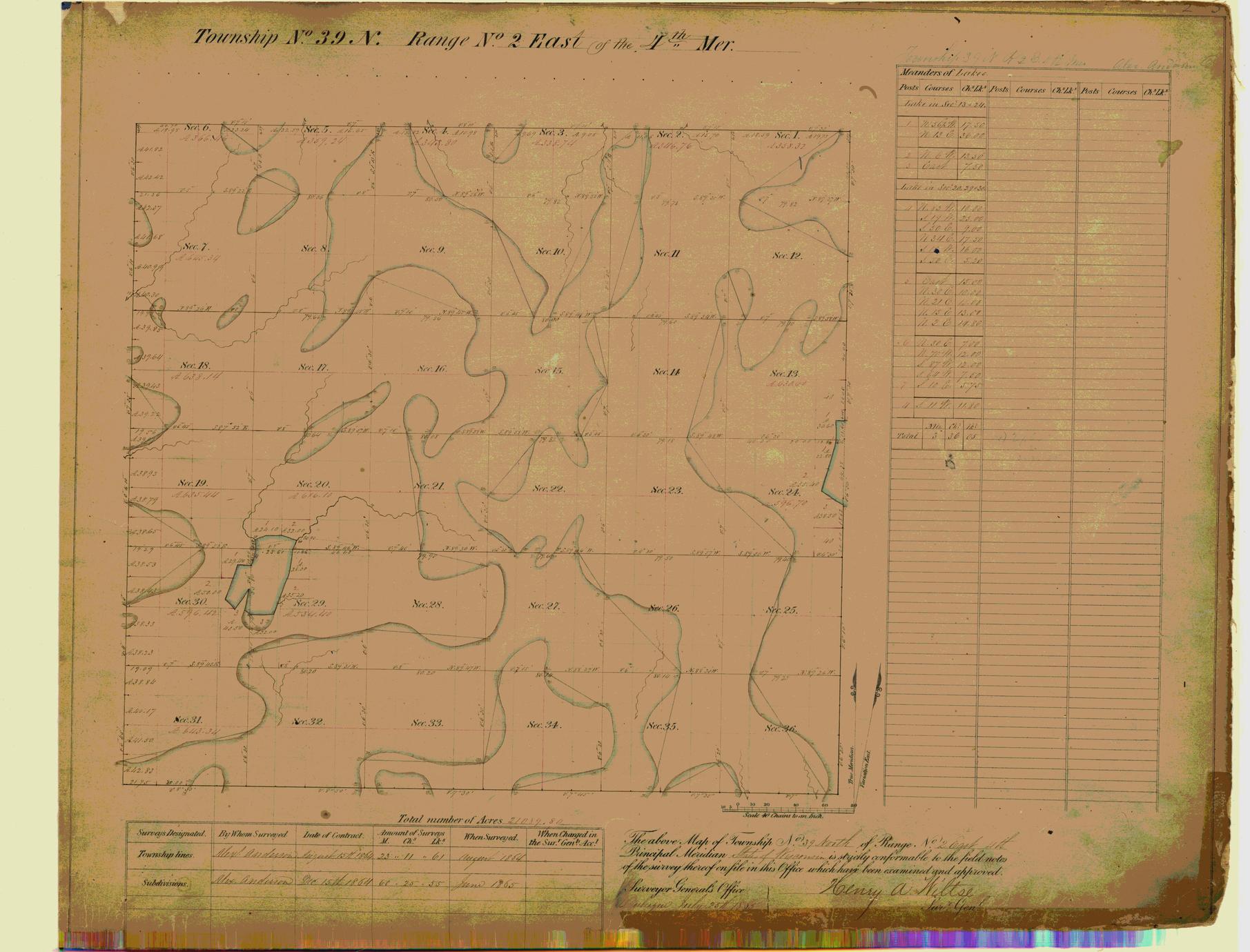 [Public Land Survey System map: Wisconsin Township 39 North, Range 02 East]