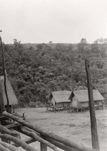 Two Nyaheun houses in the village of Keokhunmeung in Attapu Province