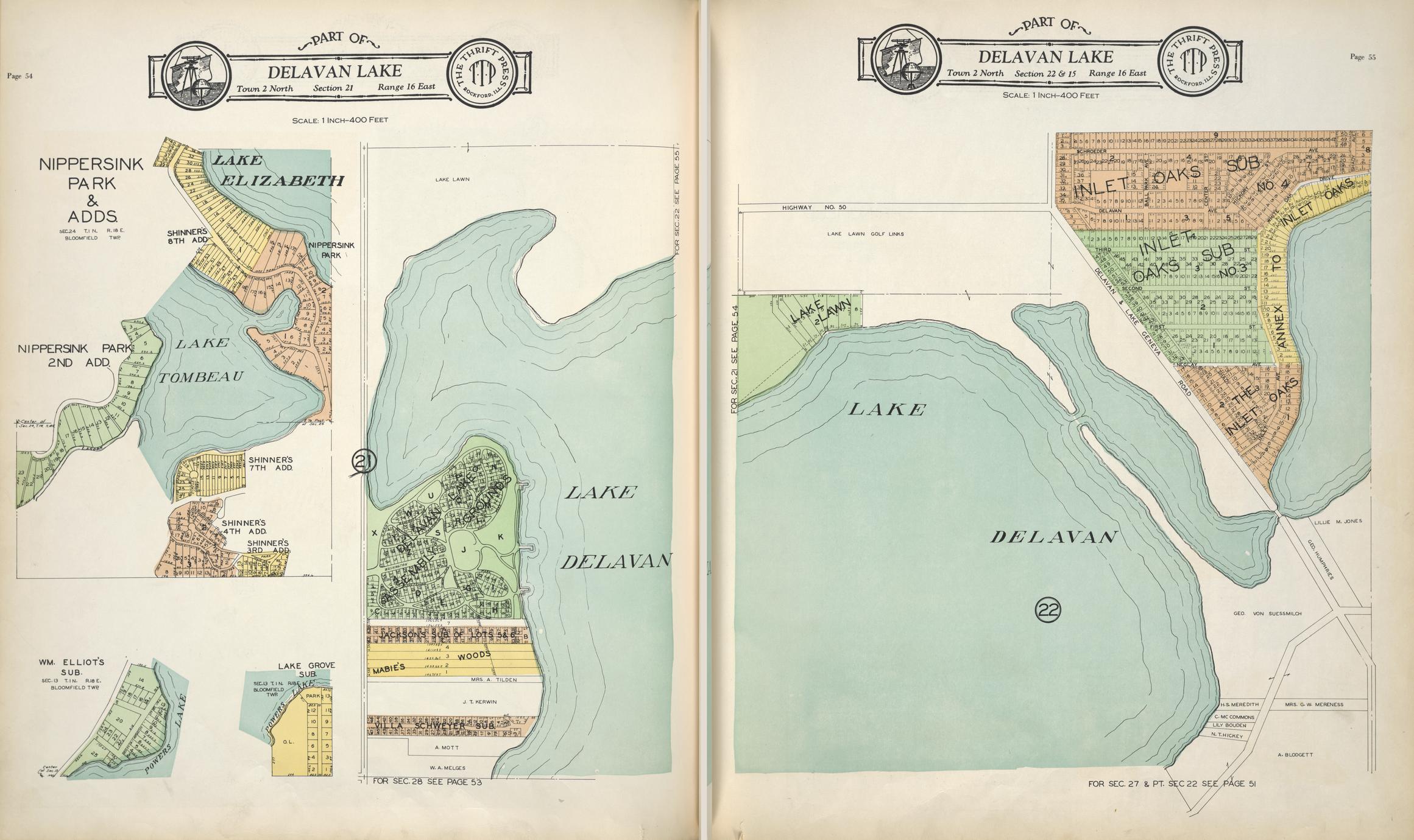 Atlas and plat book of Walworth County Wisconsin 1930 compiled from