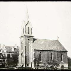 M. E. Chapel with original steeple, Wilmot, Wisconsin