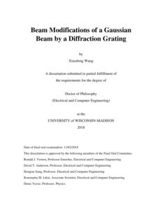 Beam Modifications of a Gaussian Beam by a Diffraction Grating