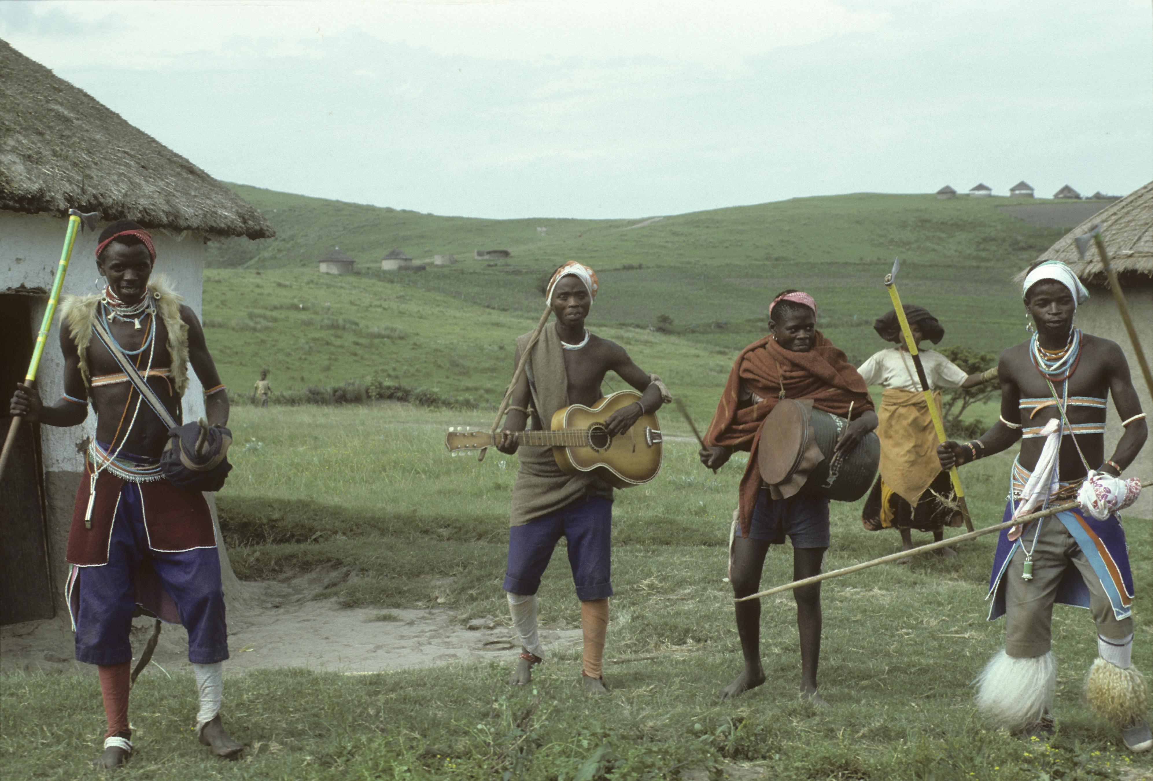 Southern Africa : Domestic Activities : games, stick-fighting - UWDC -  UW-Madison Libraries