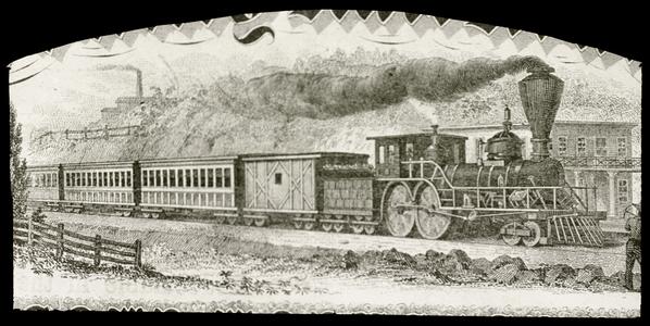 Passenger and mail train of the late 1860s