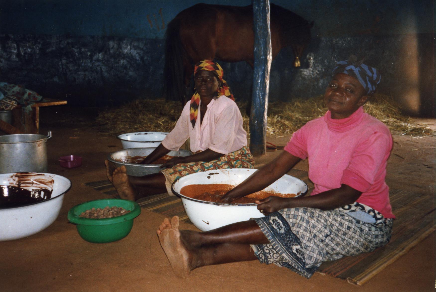 Two shea butter makers