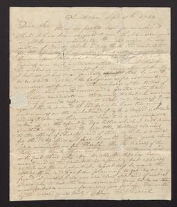 Letter from Abm P. Sherrill to Major Felix Dominy, 1834