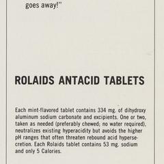 Rolaids Antiacid Tablets advertisement