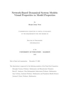 Network-Based Dynamical System Models: Visual Properties to Model Properties