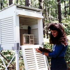 Paula Barbian at a weather station