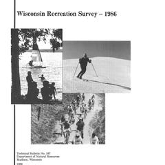 Wisconsin recreation survey, 1986