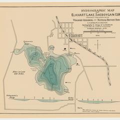 Hydrographic Map of Elkhart Lake, Sheboygan County, Wisconsin