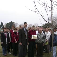 Judy Goldsmith's tree dedication ceremony, UW Fond du Lac