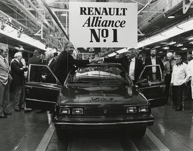 Renault Alliance on the assembly line