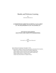 Bandits and Preference Learning