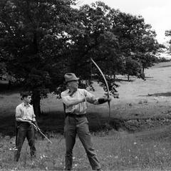 Carl and Aldo Leopold "roving" with bows and arrows