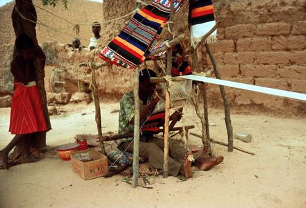 Hausa Weaver at Work in Zinder Region