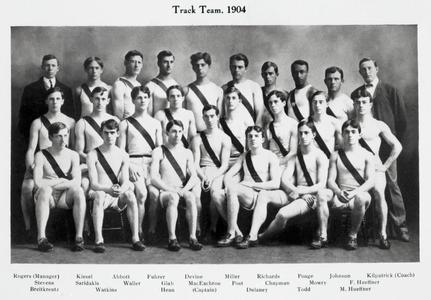 UW track team photo, 1904