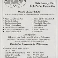 12th South West Thames Anaesthesia Update advertisement