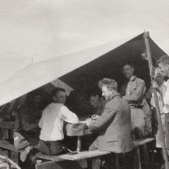 Congregating in Dobie's camp