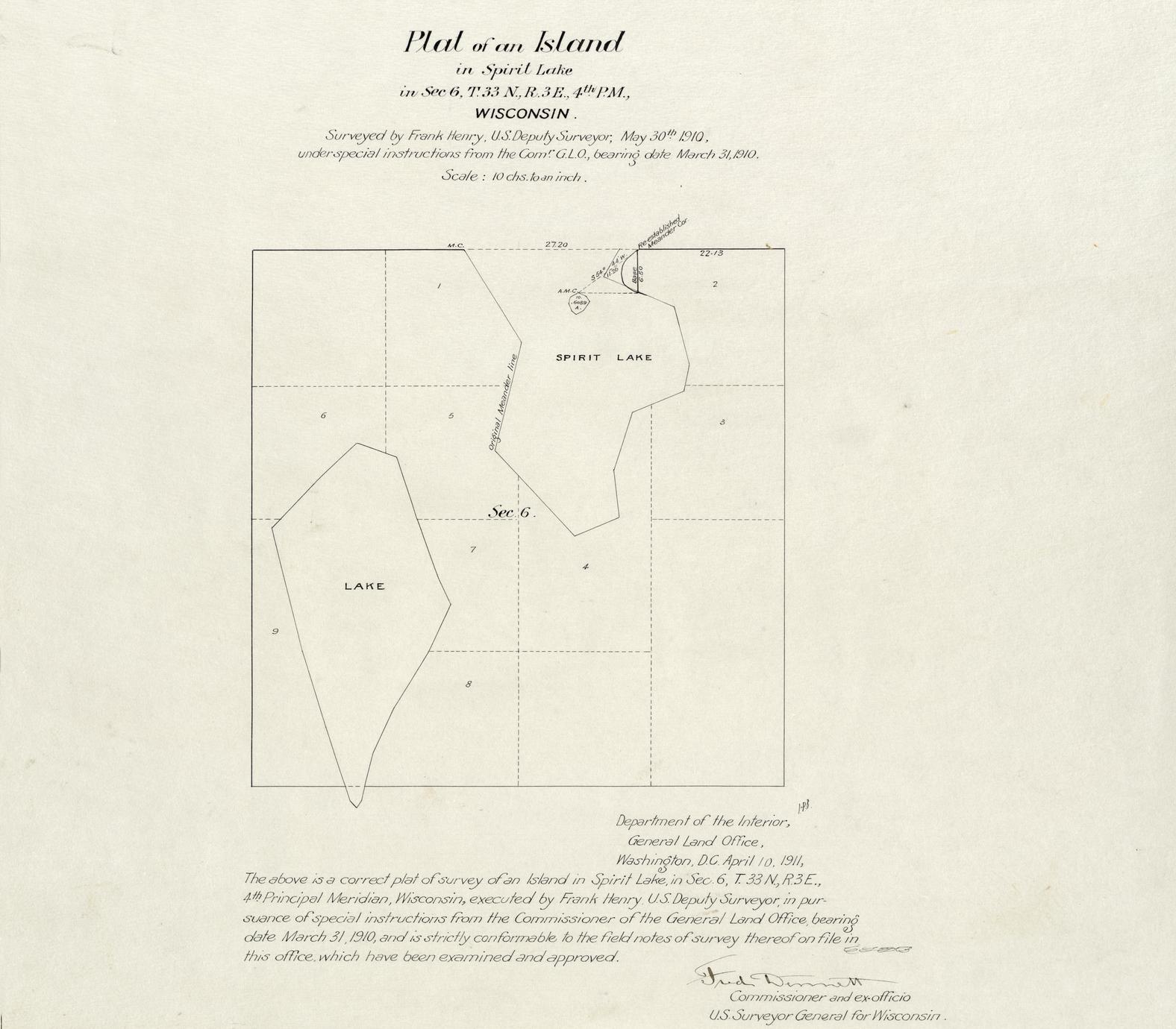 [Public Land Survey System map: Wisconsin Township 33 North, Range 03 East]