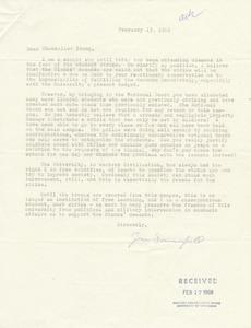 Edwin Young correspondence with student Joan Sommerfield