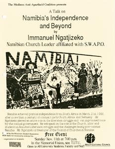 Poster for lecture by Immanuel Ngatjizeko