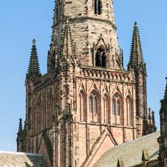Lichfield Cathedral exterior crossing tower