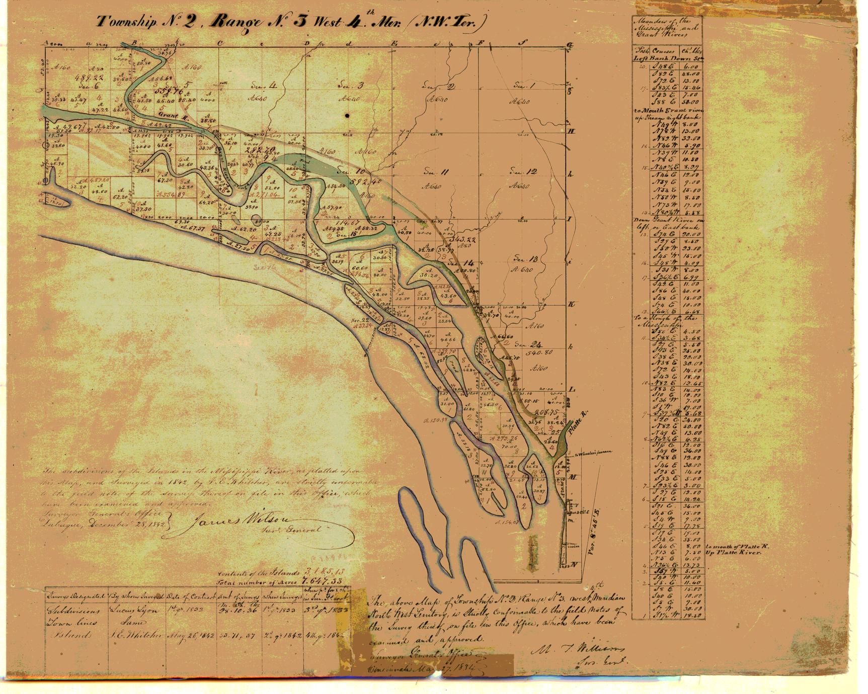 [Public Land Survey System map: Wisconsin Township 02 North, Range 03 West]