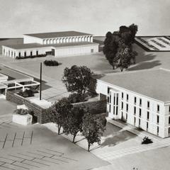 Architectural model of campus, 1966