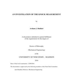 An Investigation of the Knock Measurement