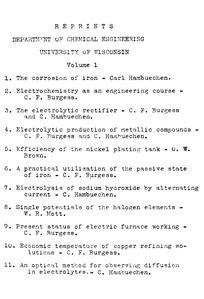 Department of Chemical Engineering technical papers, 1900-1935