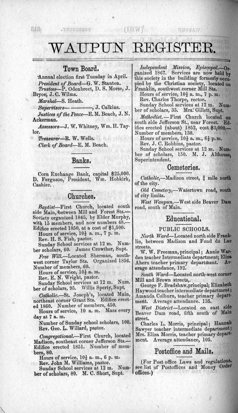 Fond du Lac County gazetteer Full view UWDC UWMadison Libraries
