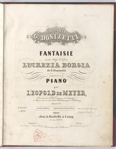 Fantaisie sur des motifs de l'opera Lucrezia Borgia de G. Donizetti