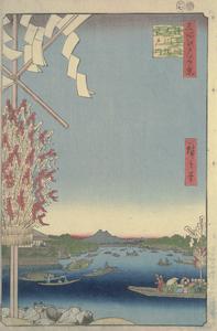 The Asakusa River, Miyato River, and Bank of the Great River, no. 68 from the series One-hundred Views of Famous Places in Edo