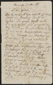 [Letter from (Paul Schwarzenfeld?) to Jakob Sternberger, May 1, 1850]