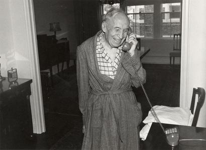 John H. Van Vleck taking Nobel Prize call