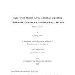 High-Power Phased-Array Antennas Exploiting Polarization Rotation and Sub-Wavelength Periodic Structures