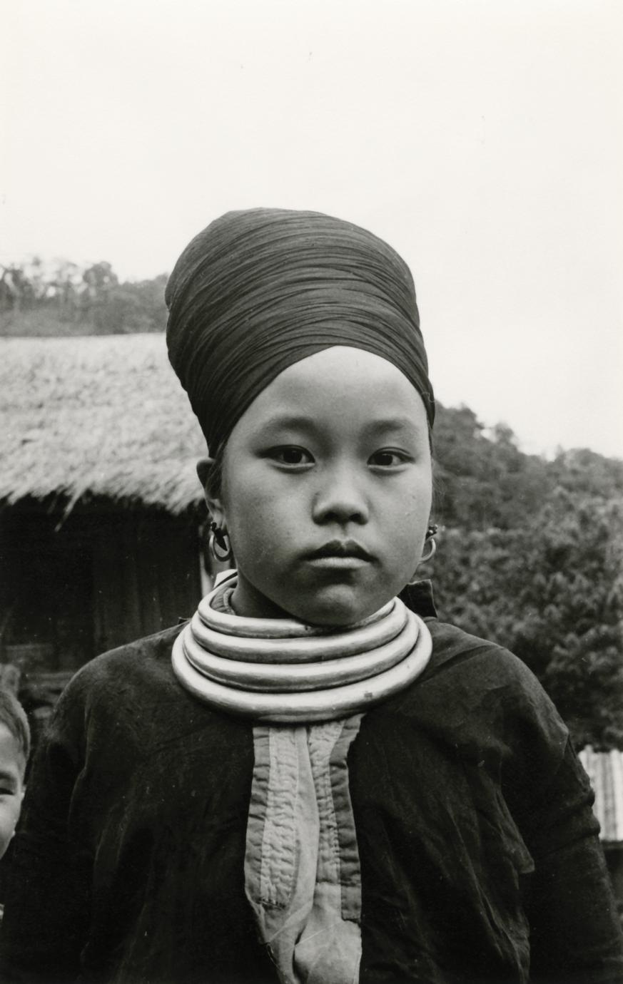 Blue Hmong (Hmong Njua) woman in a village in the vicinity of Muang Vang Vieng in Vientiane Province.