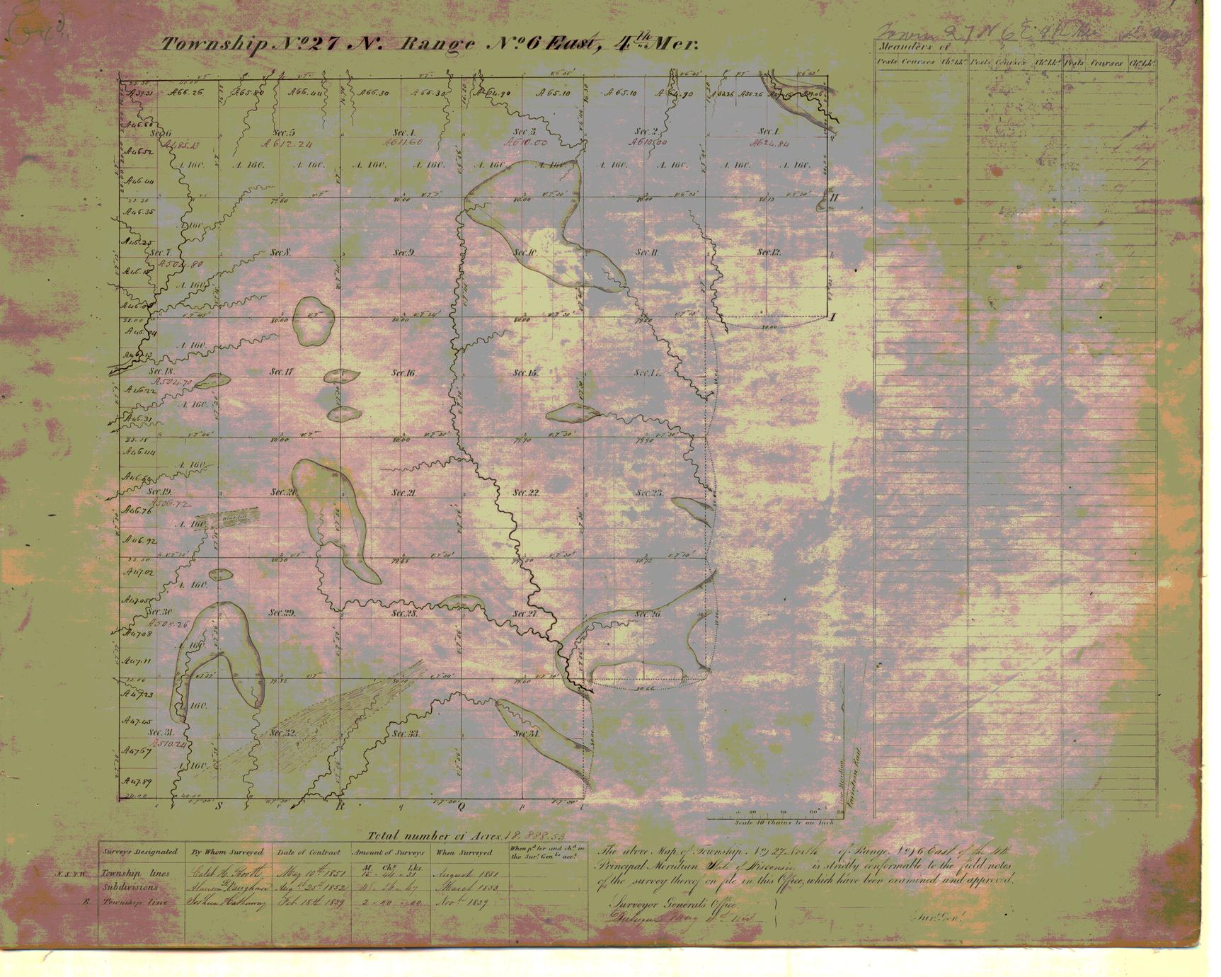 [Public Land Survey System map: Wisconsin Township 27 North, Range 06 East]