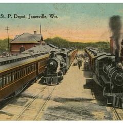 Railroad depot at Janesville