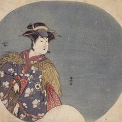 The Actor Iwai Hanshiro IV as a Young Woman Holding a Net