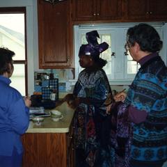 Group in kitchen