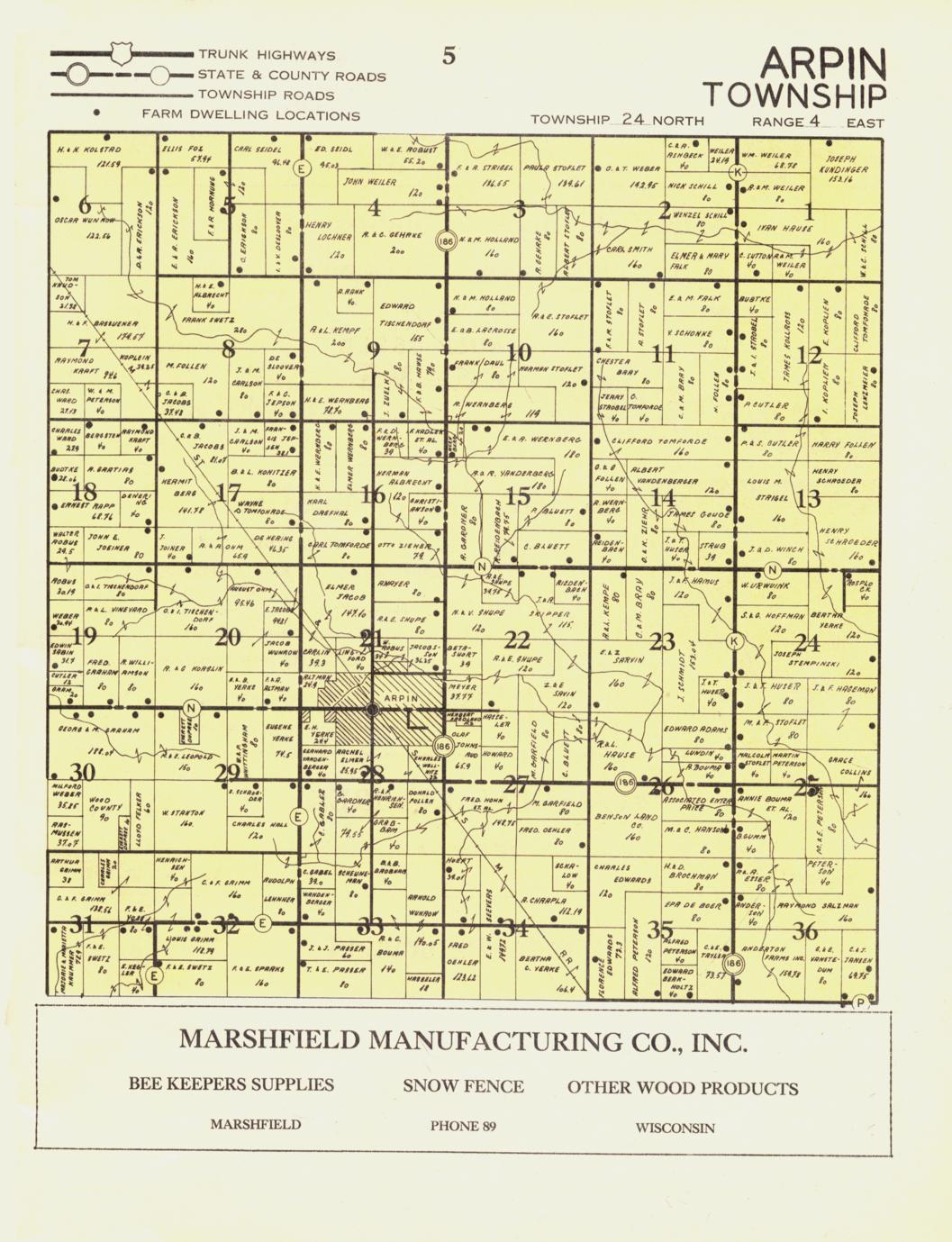 Official county plat book and rural directory of Wood County, Wisconsin ...