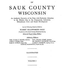 A standard history of Sauk County, Wisconsin