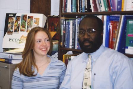 George Jones and student, Janesville, 2002