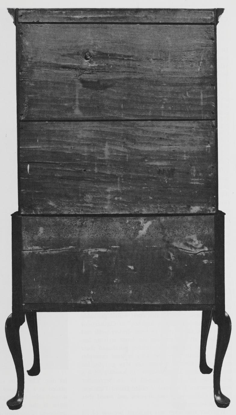 Black and white photograph of a chest on chest or double chest.