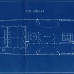 Drawing of boat deck of the America