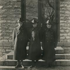 Three SATC officers outside the Wisconsin Mining School