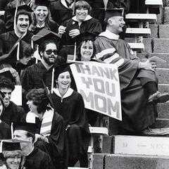 Thanking mom at commencement